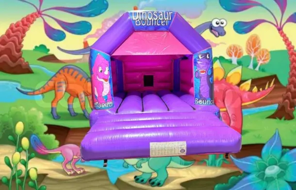 Dinosaur Themed Pink And Purple Castle