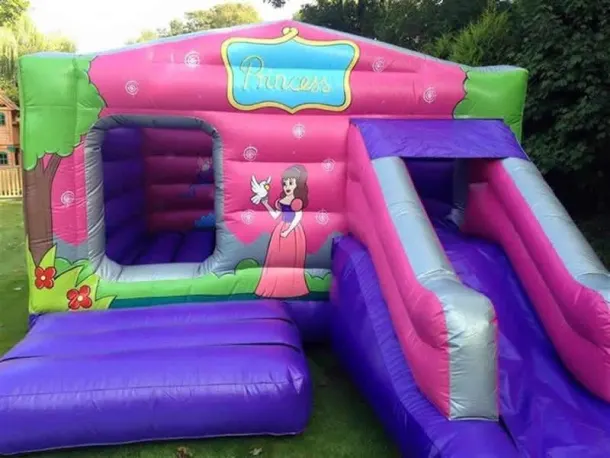 Pink Princess Front Slide Bouncy Castle