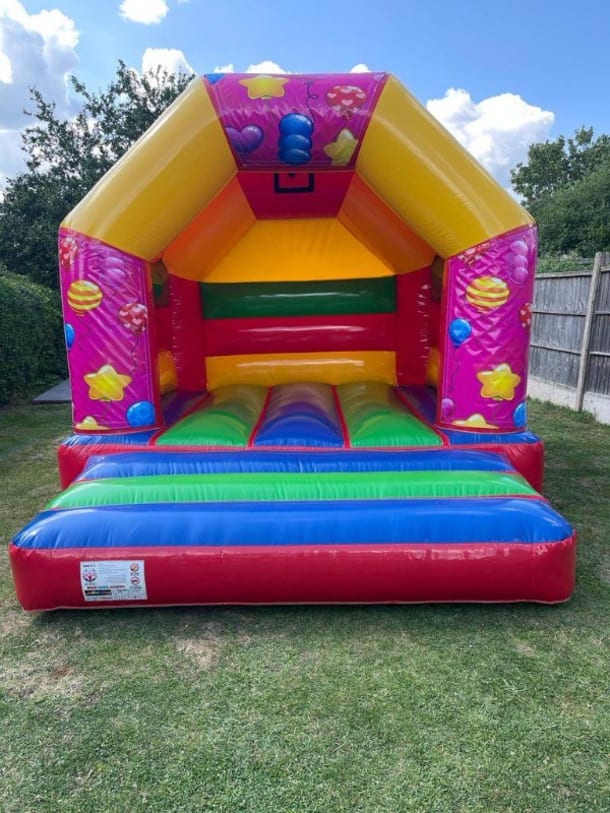 Pink Party Multicoloured 14 X 12ft Disco Ready Bouncy Castle