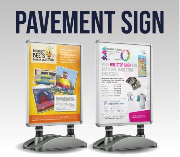 A1 Pavement Stand And Water Base With Or Without 2x A1 Posters