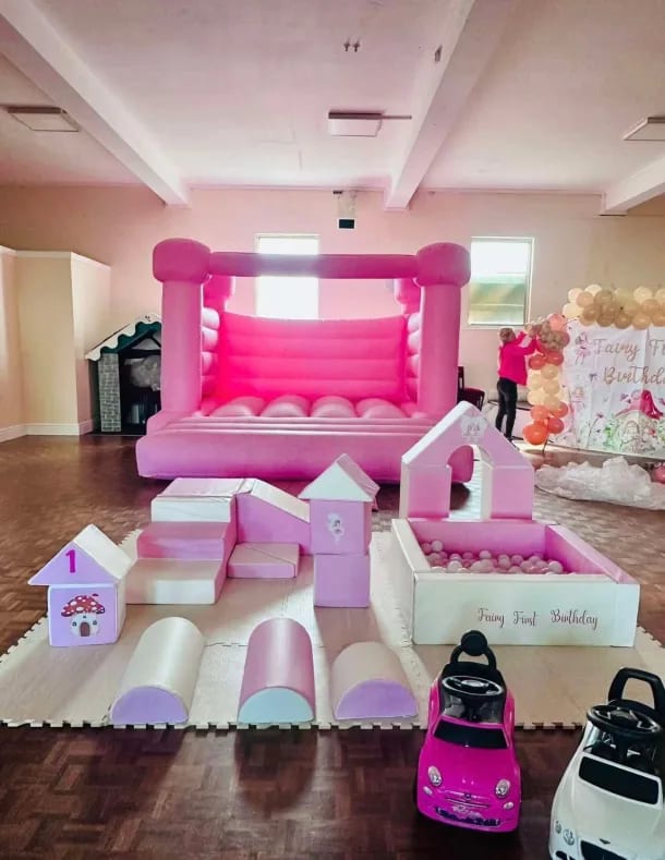 Pink And White Soft Play With Castle