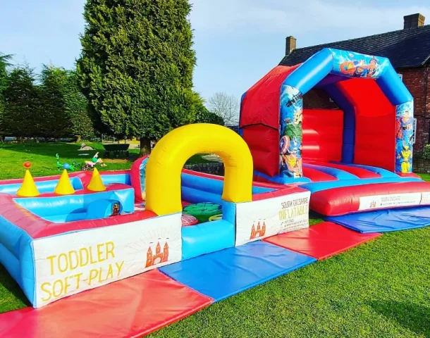 Marvel Soft Play With 12ft X 12ft Bouncy Castle