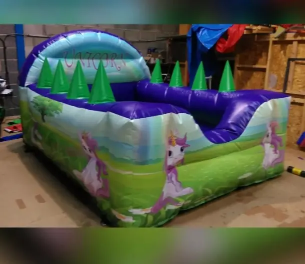 Unicorn Bouncy Castle Slide And Ball Pool