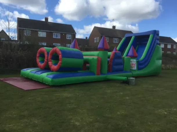 Obstacle Course With Big Slide