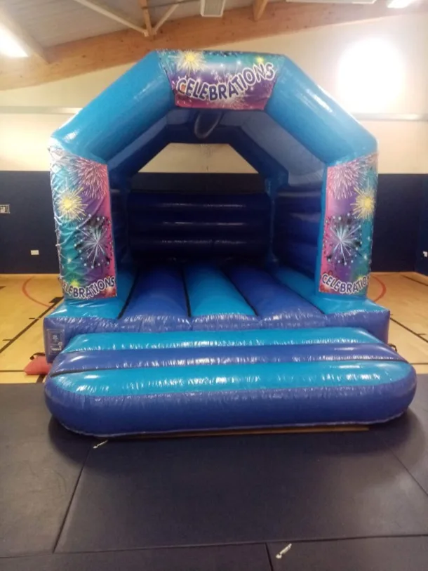 11ft X 15ft Celebration Bouncy Castle - Blue