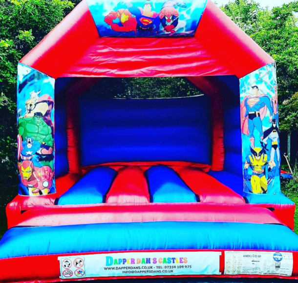 Red Superhero Bouncy Castle