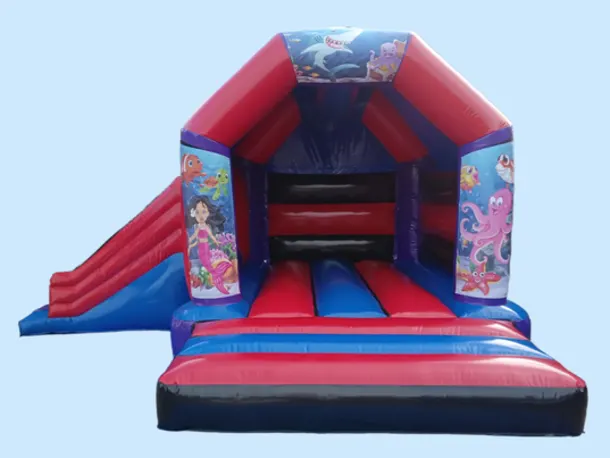 Themed Side Slide Bouncy Castle - Mermaids And Under The Sea