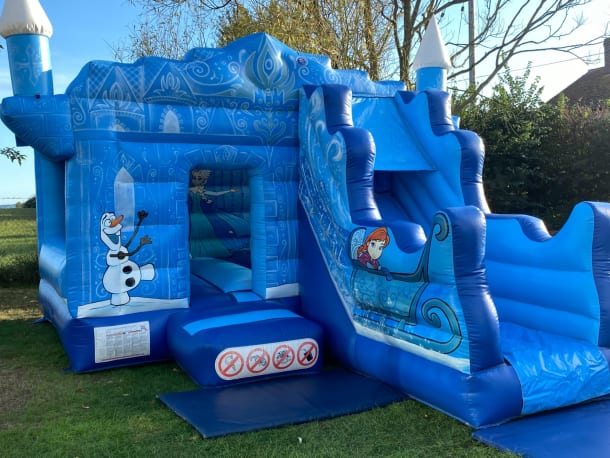 Frozen Themed Bouncy Castle With Front Slide