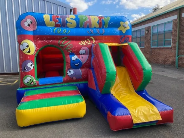 17x12  X 8ft 10 High Lets Party Box Castle With Slide