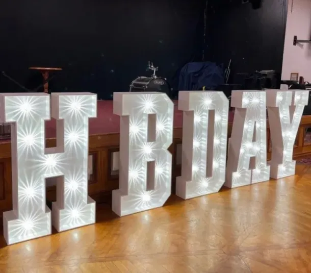H Bday Led Letters