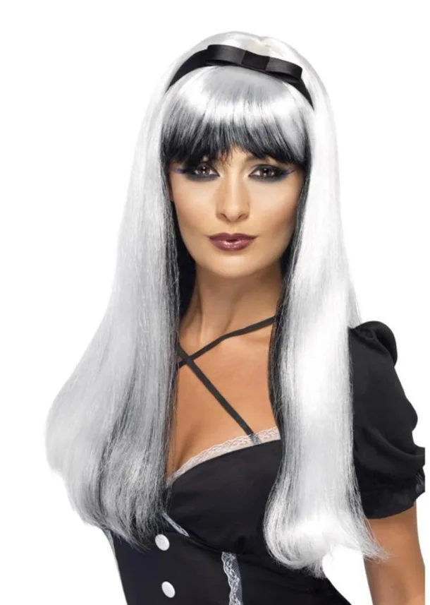 Bewitching Wig Black And White