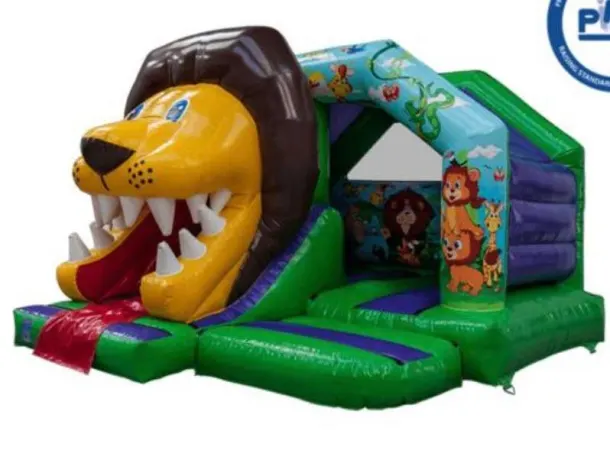 3d Lion Combi  Bouncy Castle