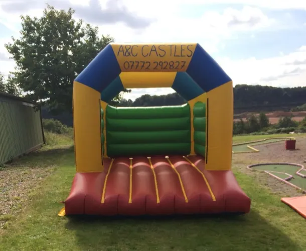 Multi Coloured 10x12 Roofed Bouncy Castle