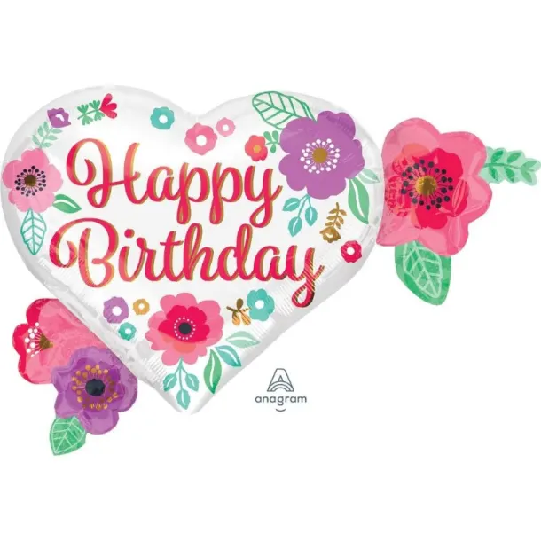 Floral Print Birthday Supershape