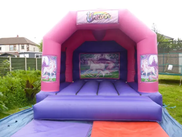 15ft X 12ft Pink And Purple Castle - Unicorn Theme