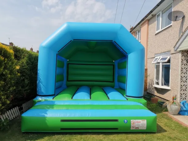 Green And Blue Bouncy Castle