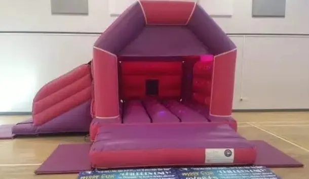 Pink  Purple Side Slide Castle Velcro 15 X 17ft