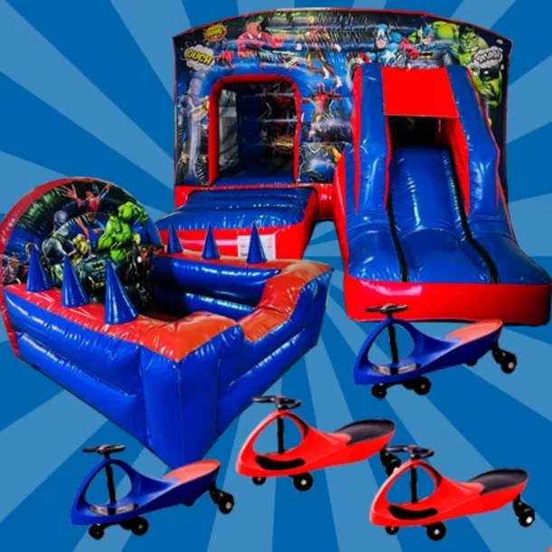 Superhero Bouncy Castle Package 2