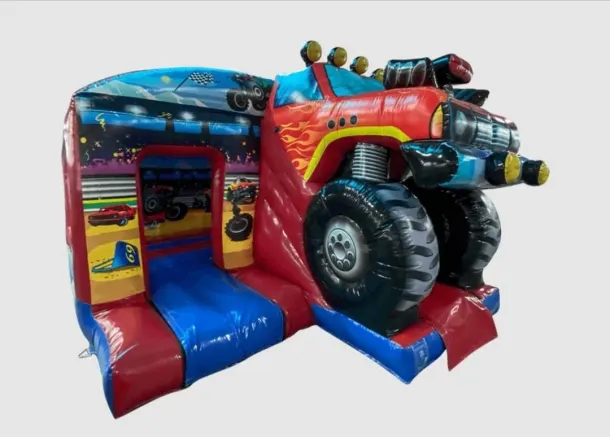 3d Monster Truck Slide Bouncy Castle