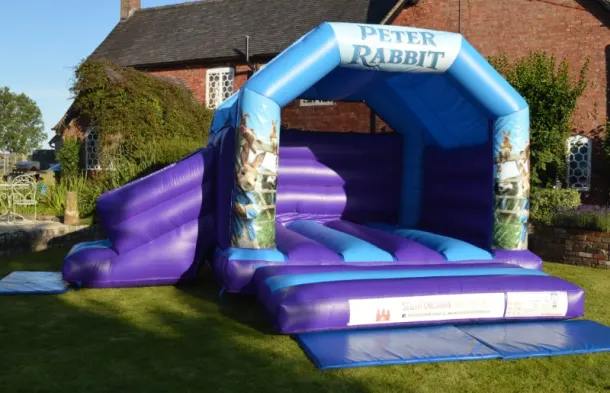 Peter Rabbit Slide Combo Castle 15ft X 17ft Blue And Purple