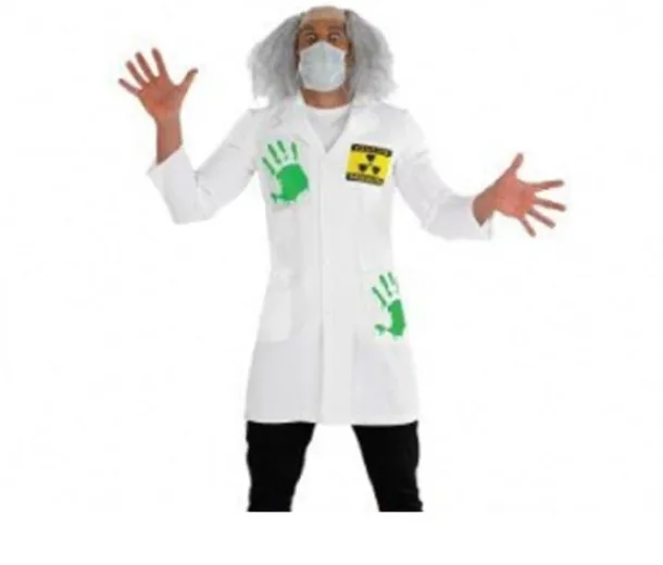 Radioactive Lab Coat Fancy Dress Costume
