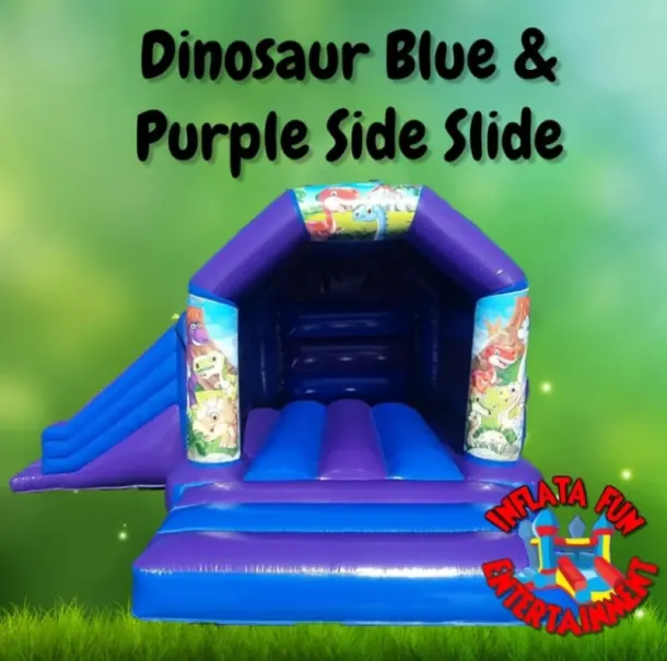 Dinosaur Blue And Purple Castle With Side Slide