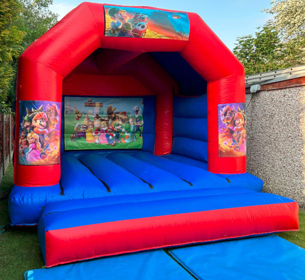 15ft X 12ft Blue And Red Castle - Mario Theme