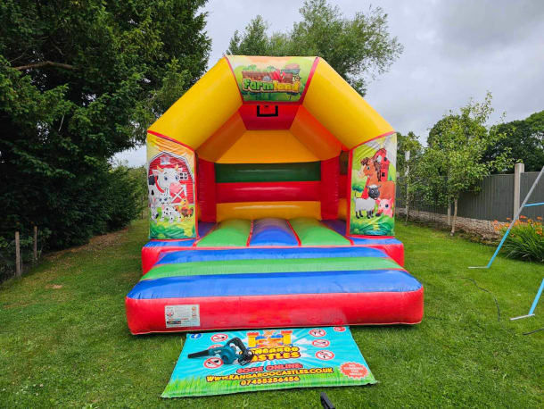 Farmland Multicoloured 14 X 12ft Disco Ready Bouncy Castle