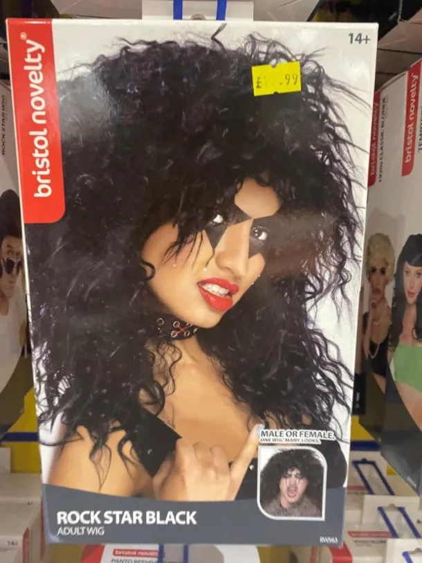 Rockstar Black Wig