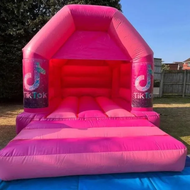 12ft X 14ft Tik Tok Shades Of Pink Bouncy Castle