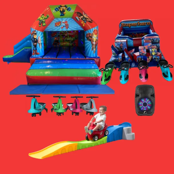 Superhero Bounce N Slide Party Package