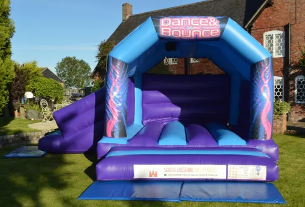 Dance And Bounce Slide Combo Castle 15ft X 17ft Blue And Purple
