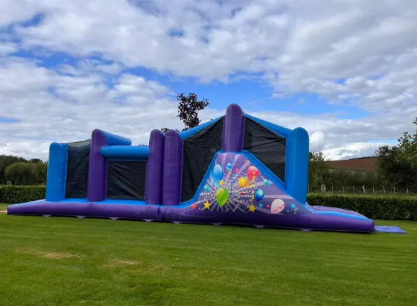 42ft Party Themed 2 Piece Obstacle Course