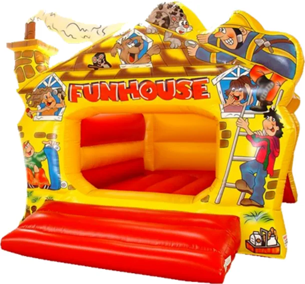 12x15ft Funhouse Theme Bouncy Castle With Shower Cover