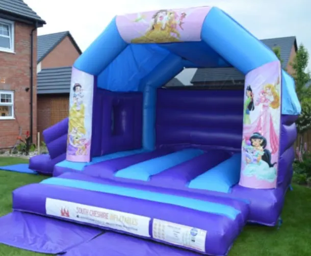 Princess Slide Combo Castle 15ft X 17ft Purple And Blue