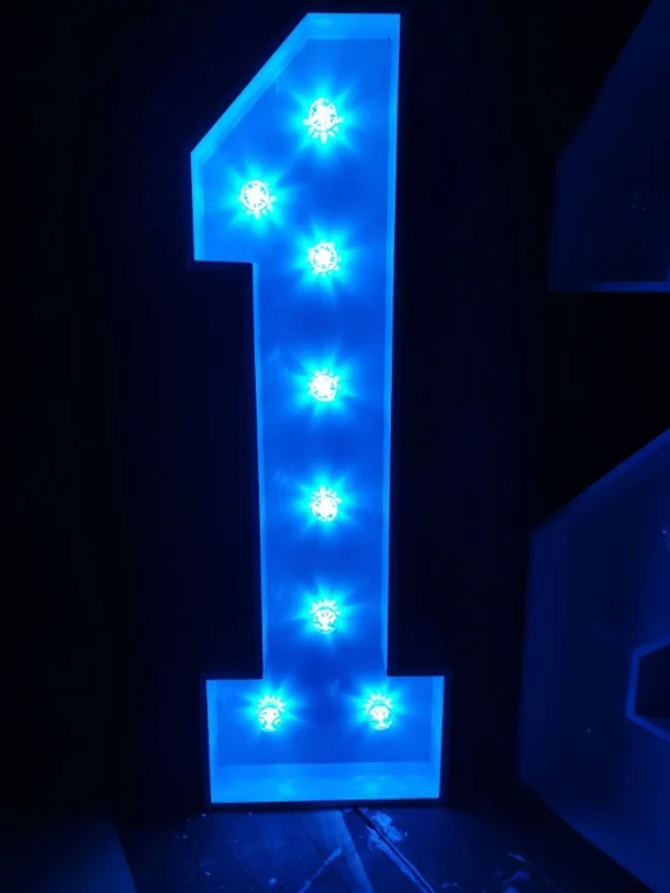 Light Up Number 1 Blue