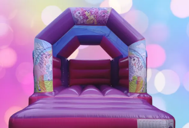 Pink Purple Bouncy Castle 11x15 Unicorn Theme