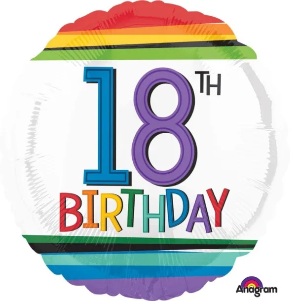 18 Inch Rainbow Celebration Balloons