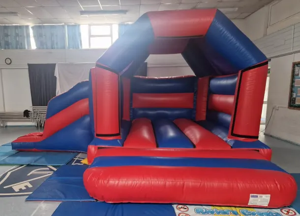 Red Blue Bouncy Castle Slide