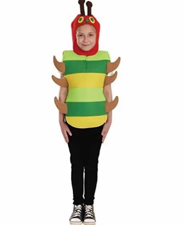 Kids Caterpillar Tunic With Attached Hood