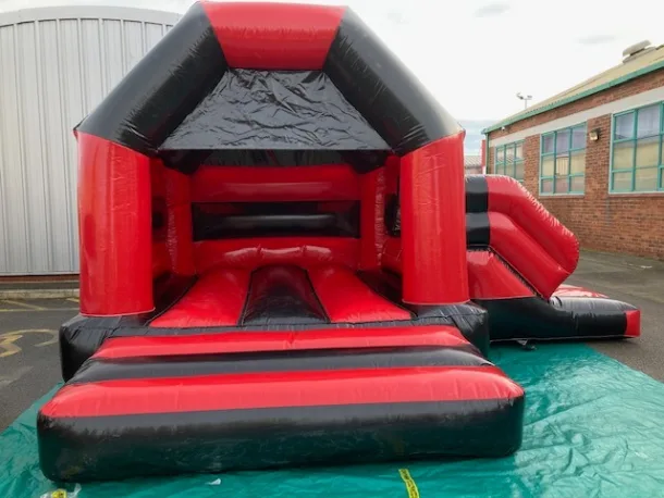 14 X17 A Frame Red And Black Slide Bounce Combi Castle