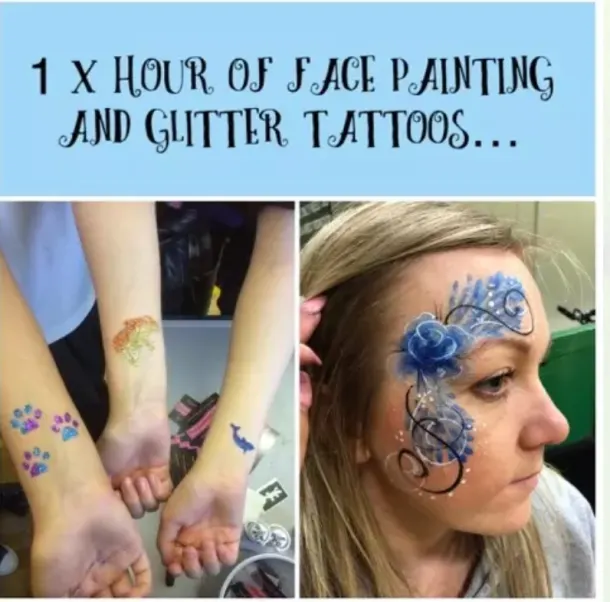Face Paint And Glitter Tattoo 1 Hour Package