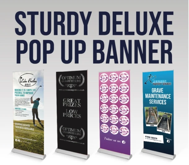 Sturdy Deluxe Pop Up Banner