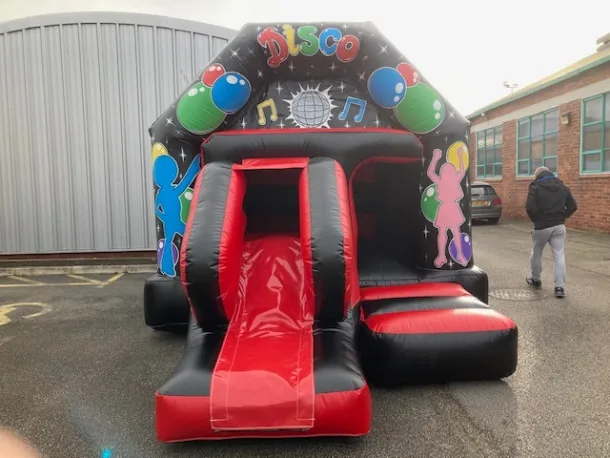 17x12x10ft High A Frame Red And Black Front Slide Bouncy Combi Castle