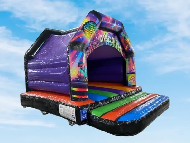 Multi Coloured Disco Bouncy Castle 15ft X 12ft