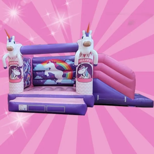 Unicorn Bouncy Castle With Slide