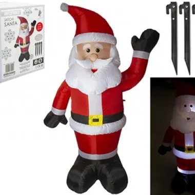2.4m Inflatable Santa With Light Inside