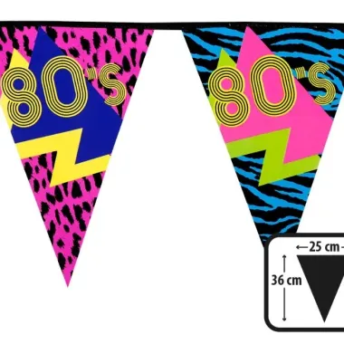 80s Bunting 6m (flags 25cm X 36cm)