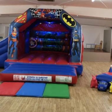 Superhero Disco Bouncy Castle 15ft X 17ft