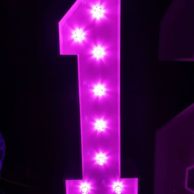 Light Up Number 1 Pink